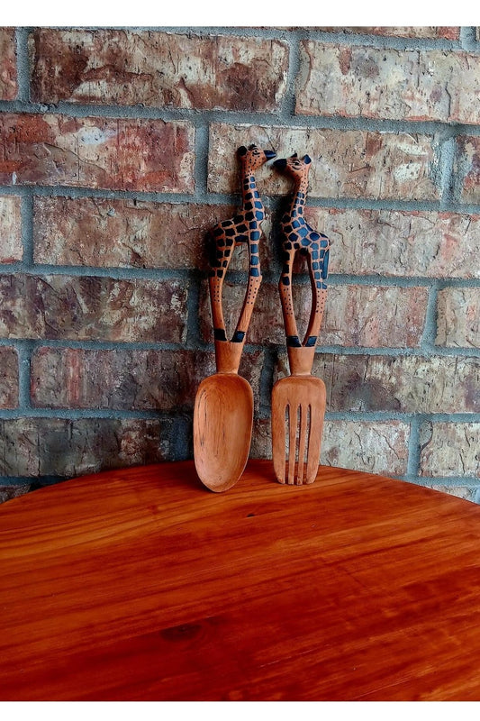 Mwiko Giraffe Salad-Tongs