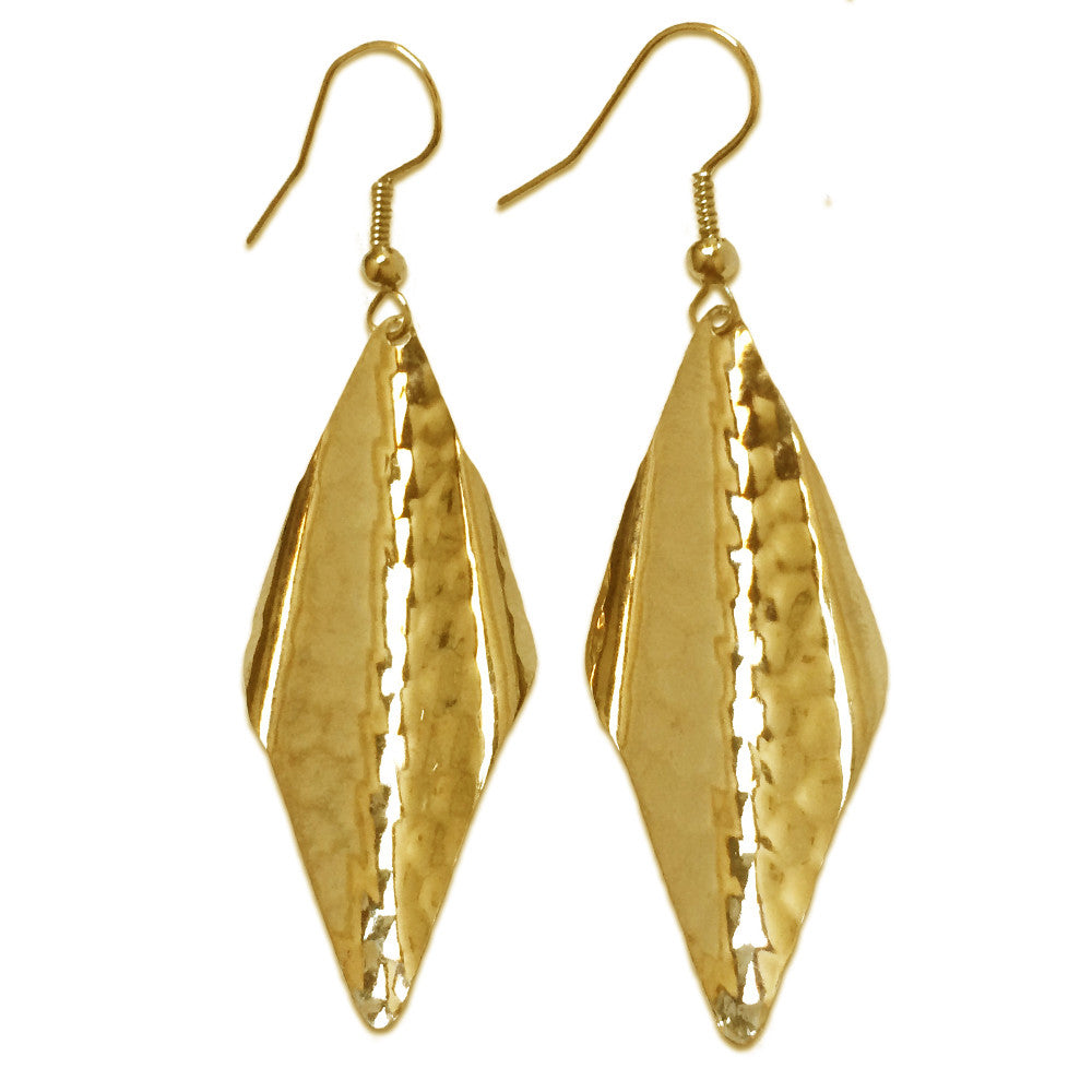 Hammered Wavy Dangle Earrings