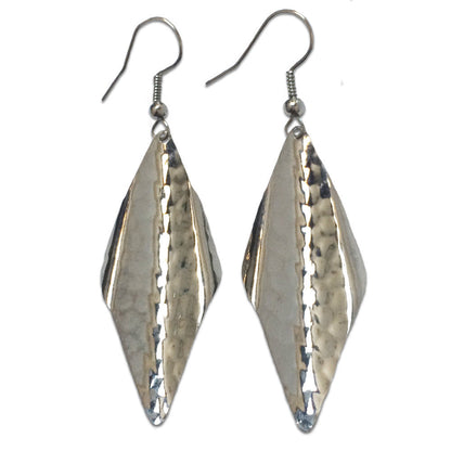 Hammered Wavy Dangle Earrings