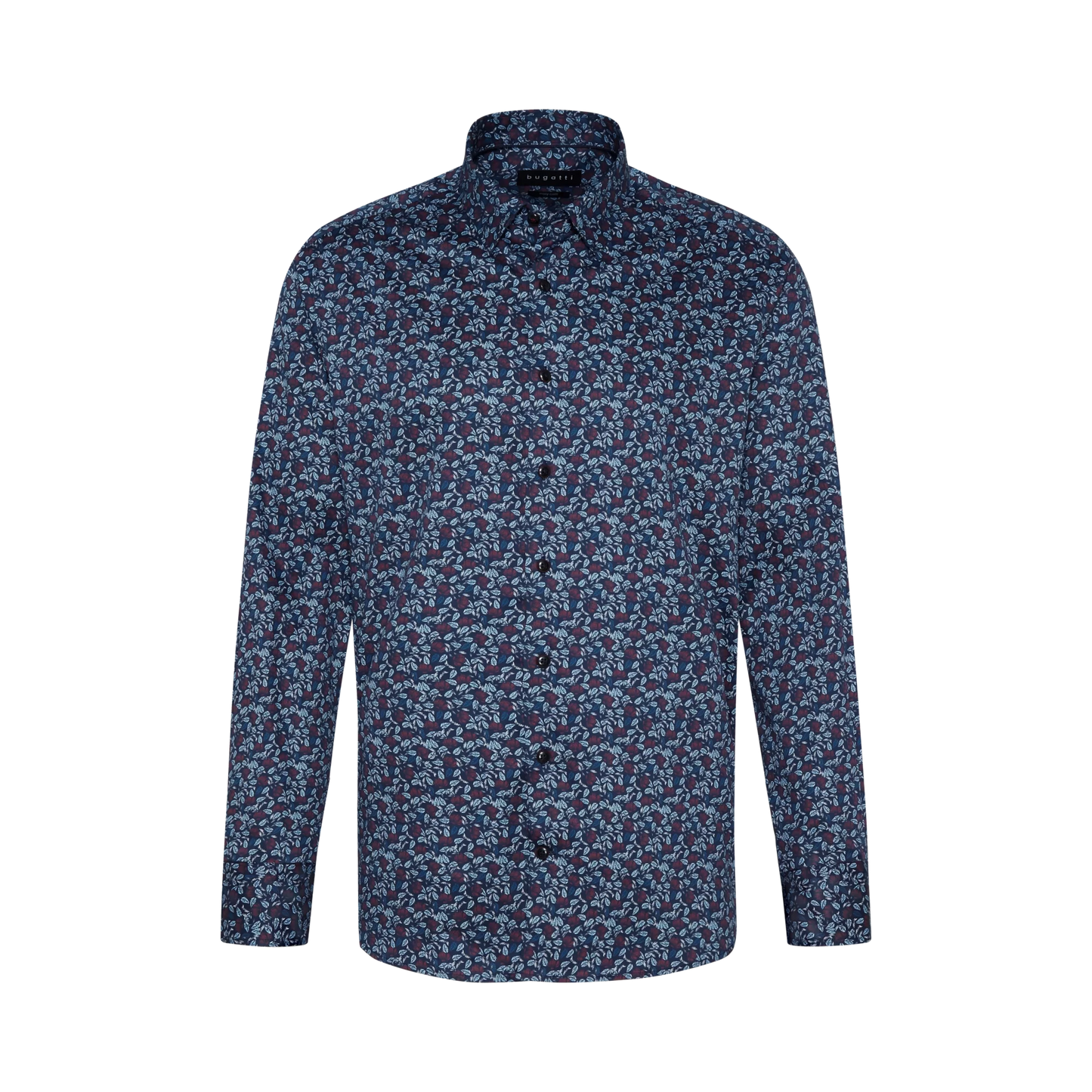 Bugatti Navy Based Floral Print Shirt