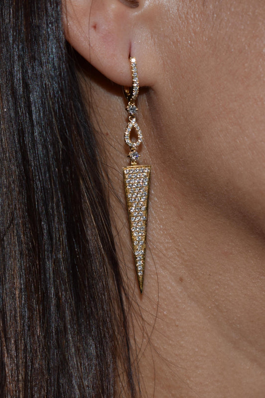 Diamond Triangle Earrings
