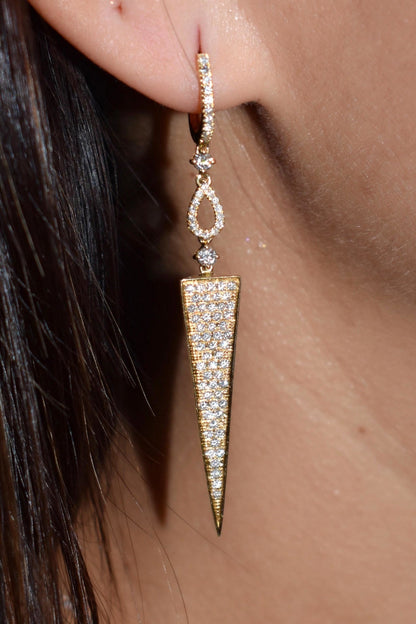 Diamond Triangle Earrings