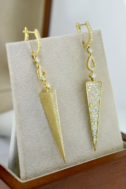 Diamond Triangle Earrings