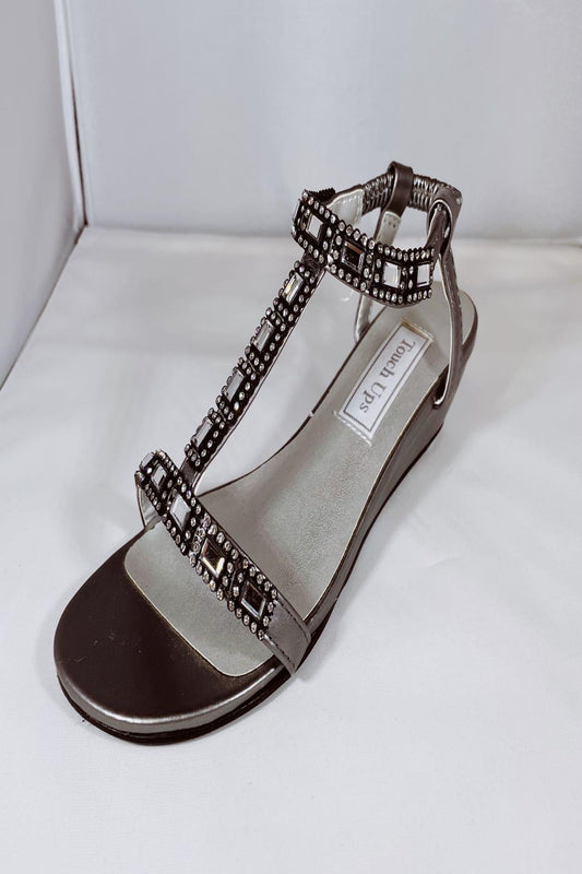 Pewter Wedge Sandal