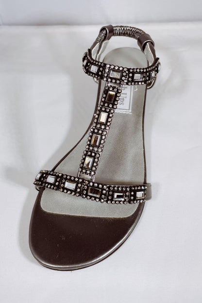Pewter Wedge Sandal