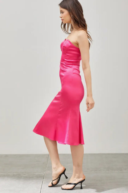 Tube Trumpet Midi Dress