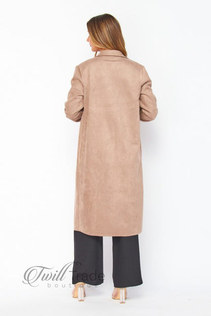 Faux Suede Coat