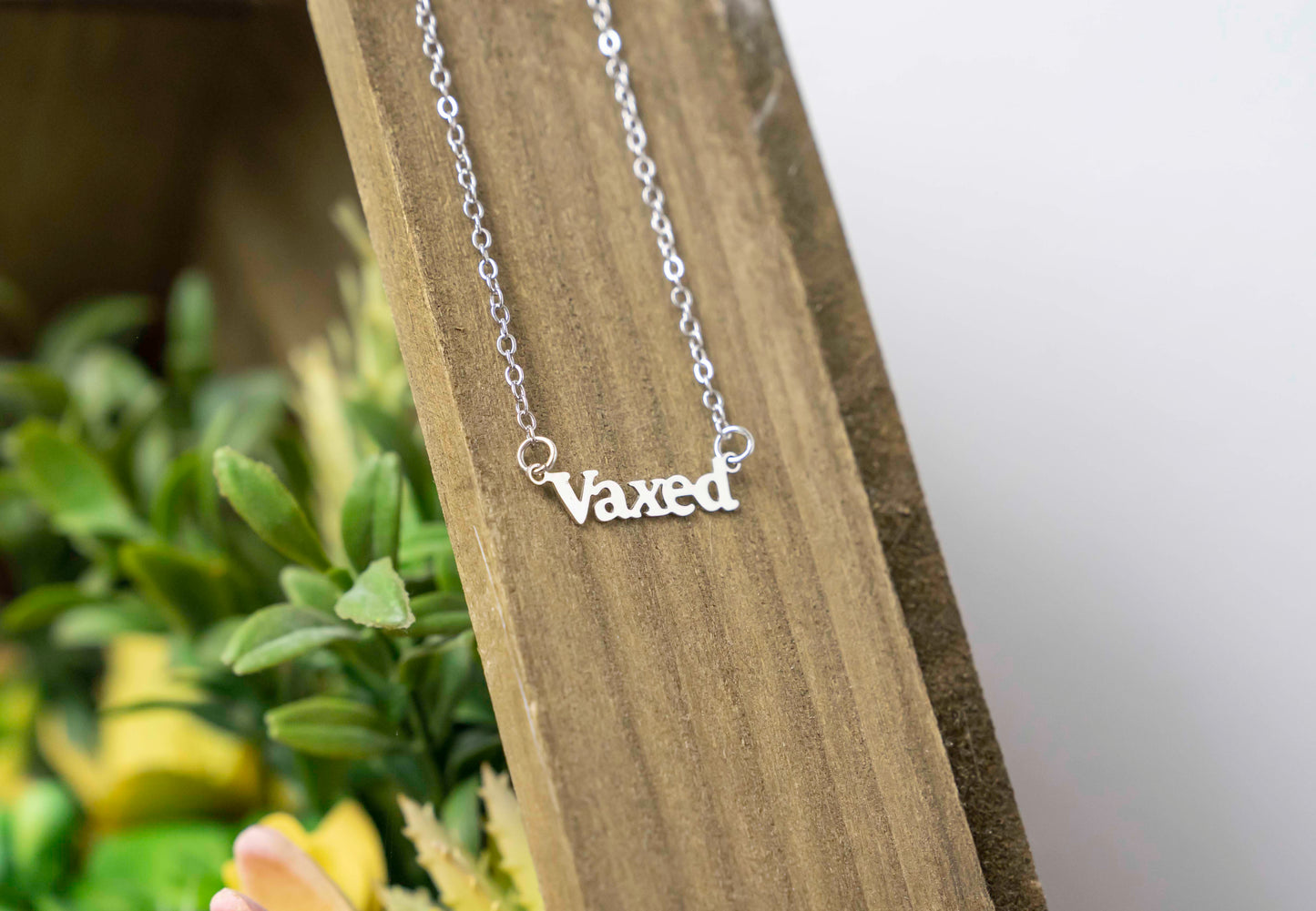 “vaxed” pendant necklace