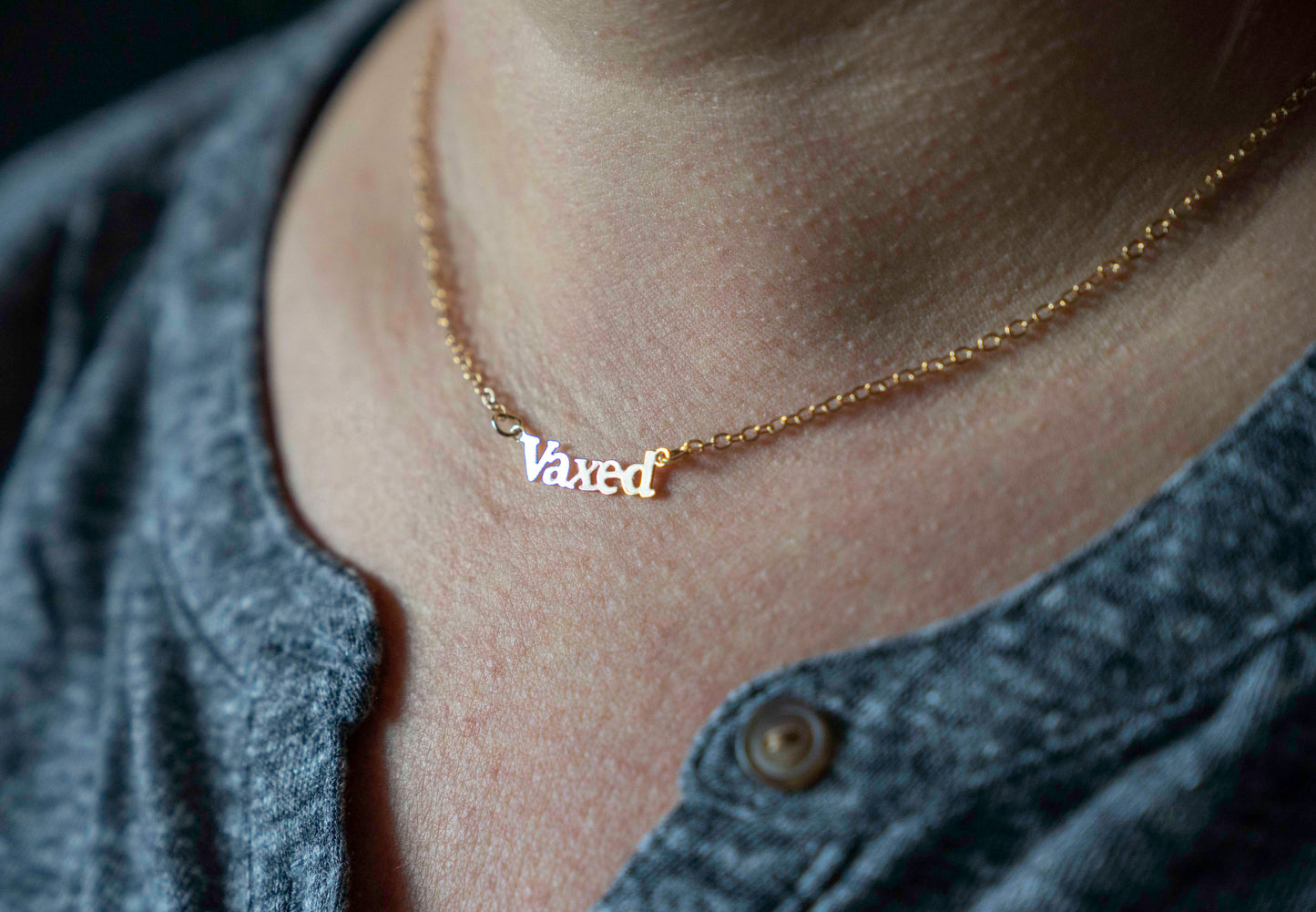 “vaxed” pendant necklace