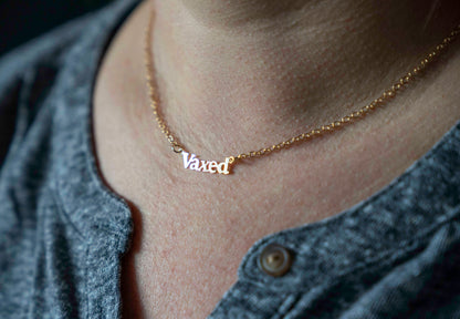 “vaxed” pendant necklace