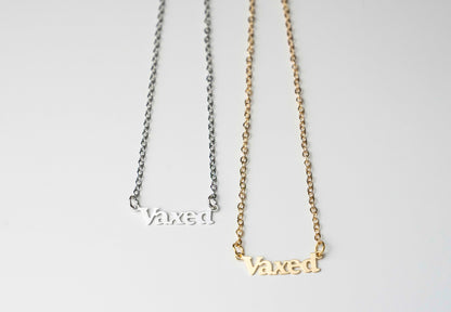 “vaxed” pendant necklace