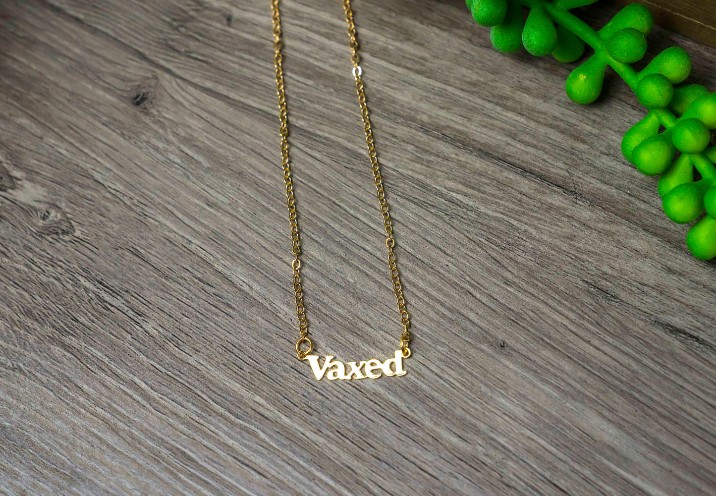 “vaxed” pendant necklace