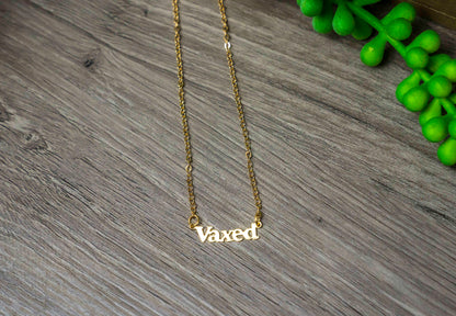 “vaxed” pendant necklace