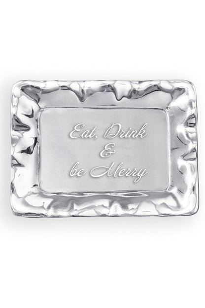 Engraved Vento Tray-Eat, Drink & Be Merry