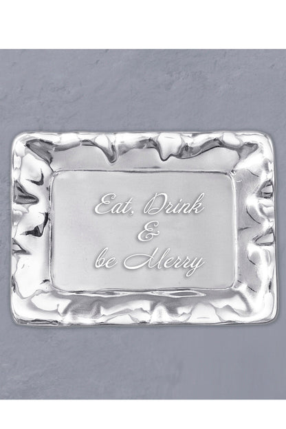 Engraved Vento Tray-Eat, Drink & Be Merry