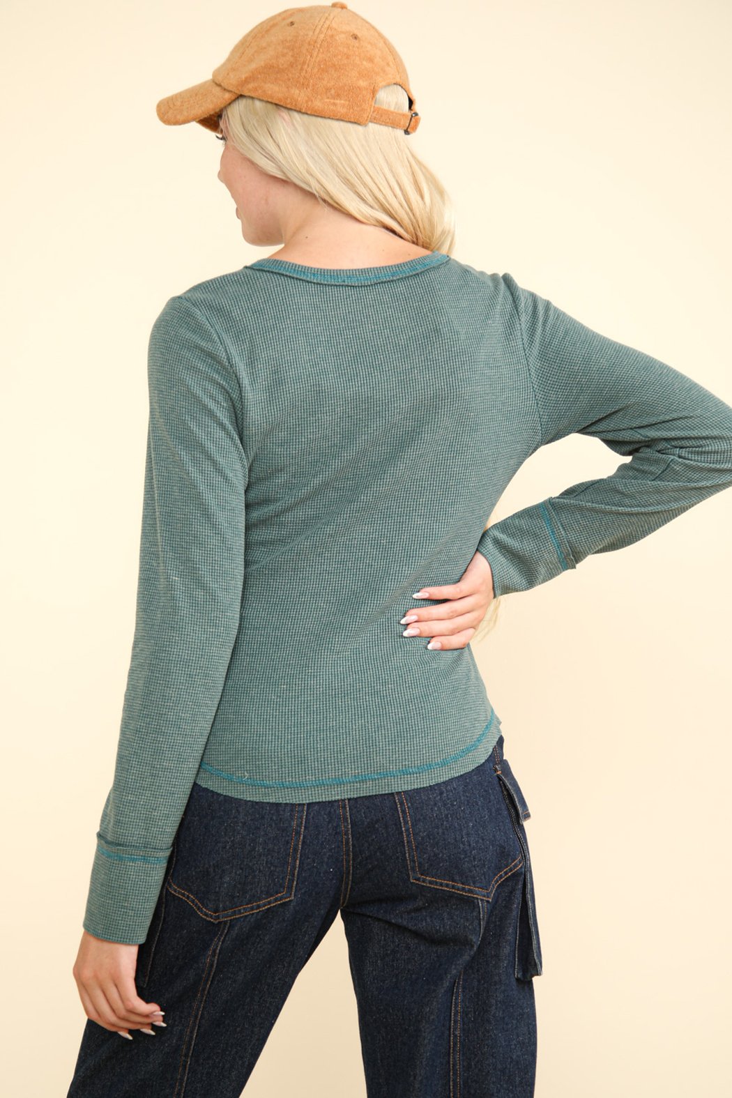 Hollis Waffle Henley Top