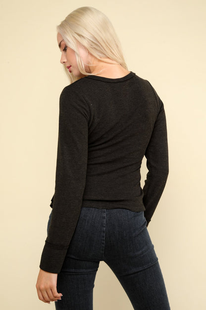 Hollis Waffle Henley Top
