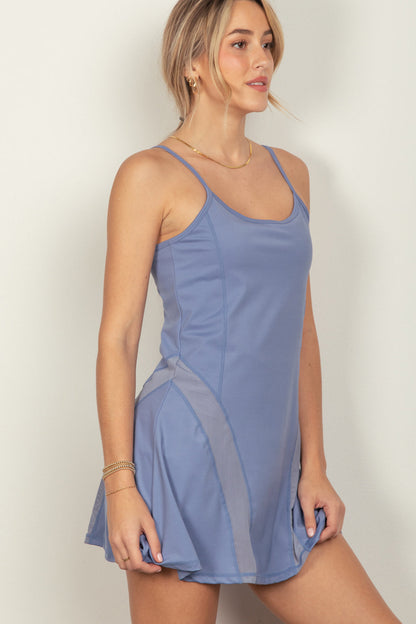 Mesh Detail Exercise Dress