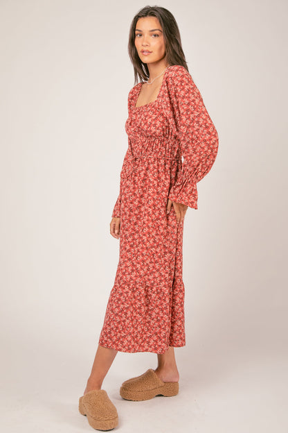 Ruby Floral Midi Dress