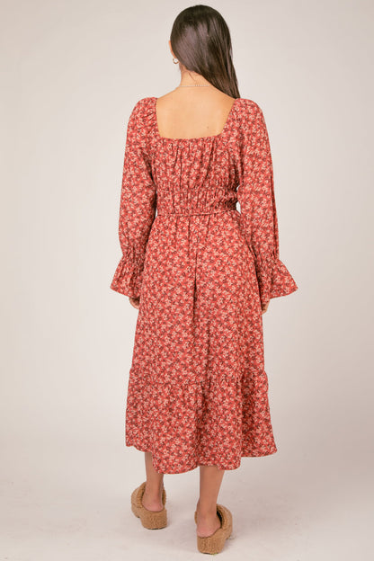 Ruby Floral Midi Dress