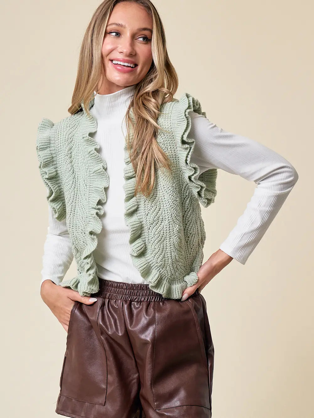 Sage Elliana's Ruffled Vest