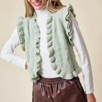 Sage Elliana's Ruffled Vest