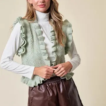 Sage Elliana's Ruffled Vest