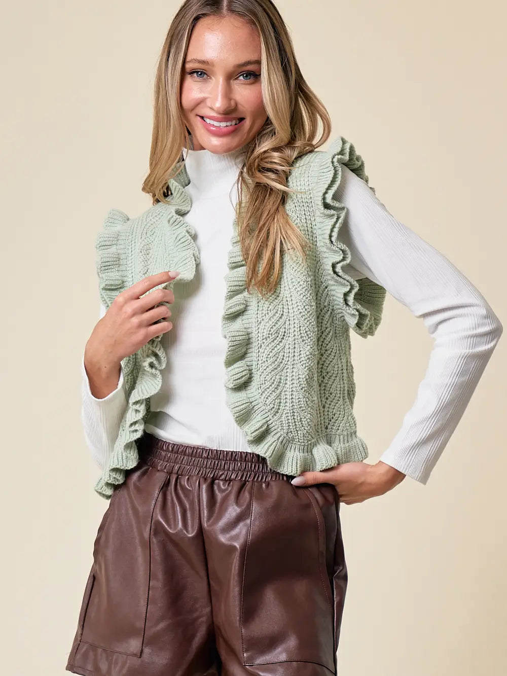 Sage Elliana's Ruffled Vest