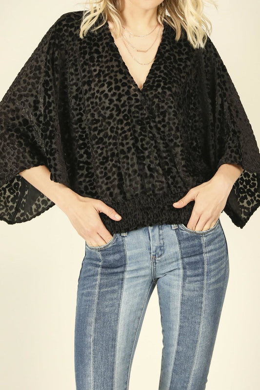 Leopard Burnout Top