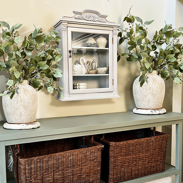 Baroque Elegance Wall Mounted Cabinet with Magnetic Door