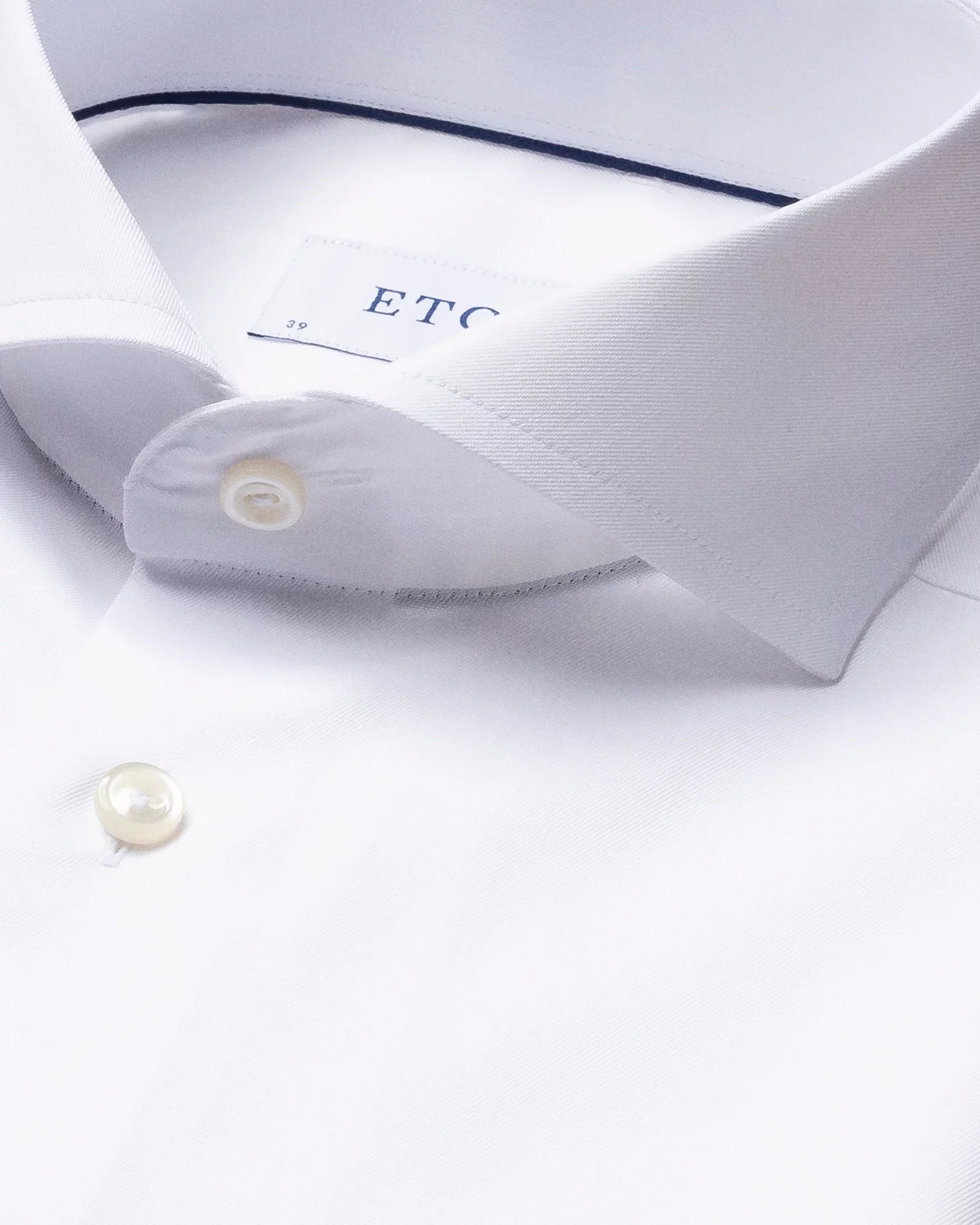Eton Signature Twill Solid White Super Slim Shirt