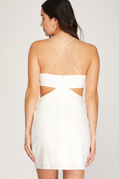 Woven Cami Cut-out dress