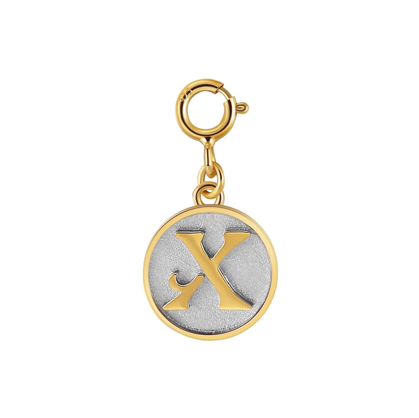 Saints Dainty Fancy Initial Clip on Pendant A-Z