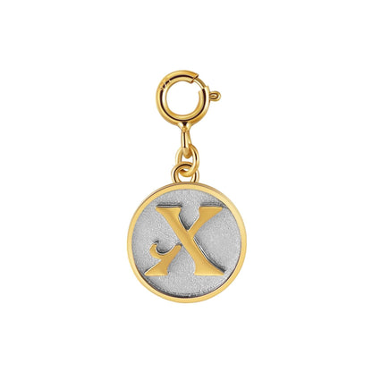 Saints Dainty Fancy Initial Clip on Pendant A-Z