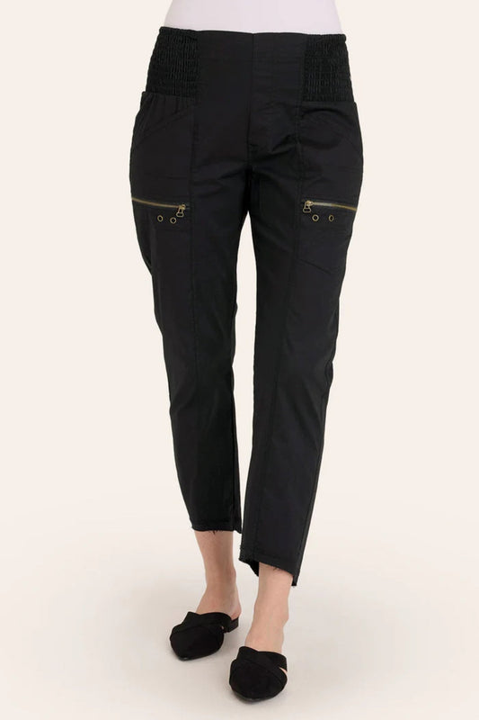 Black Poplin Pant