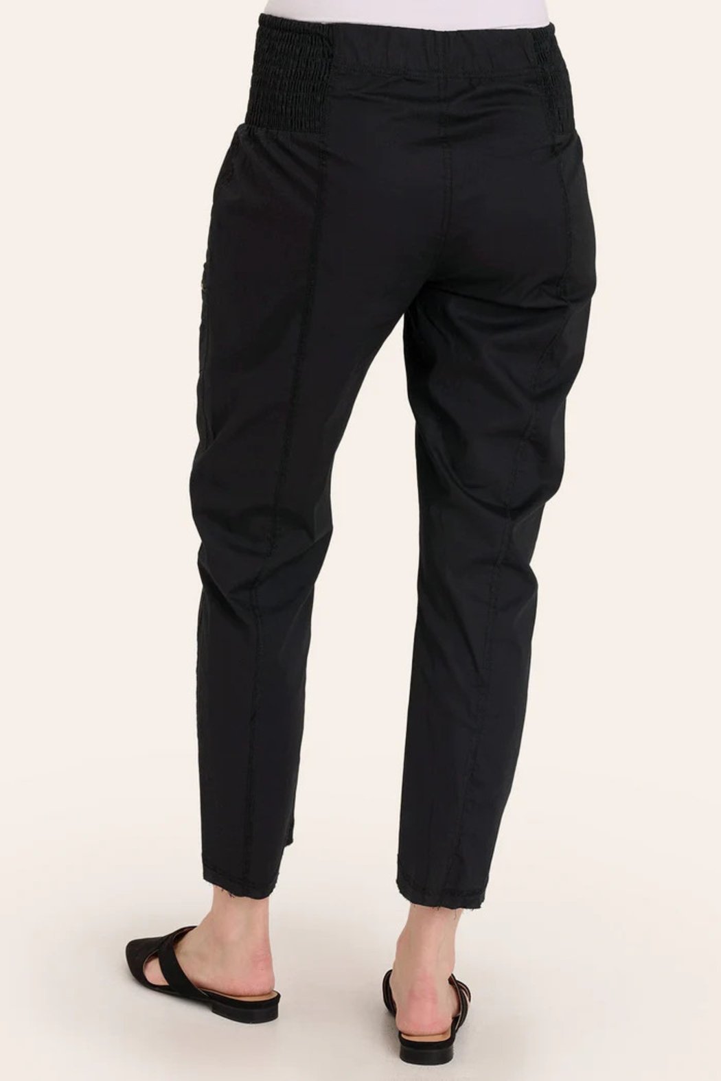 Black Poplin Pant