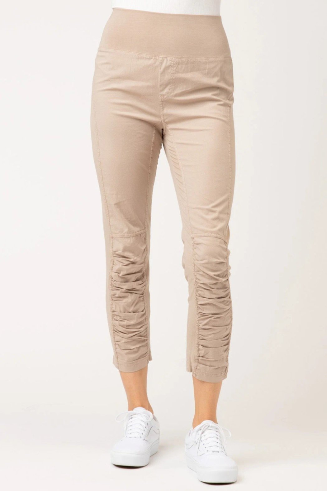 Sand Ruched Crop