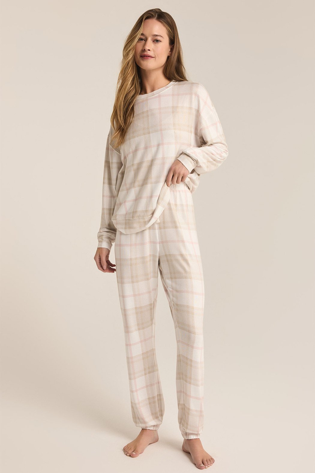 Cozy Plaid Pj Set