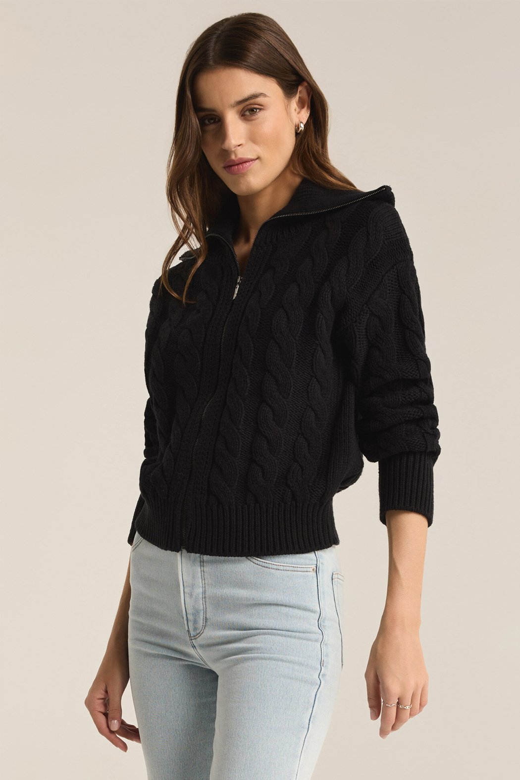 Hemingway Cable Zip Cardigan