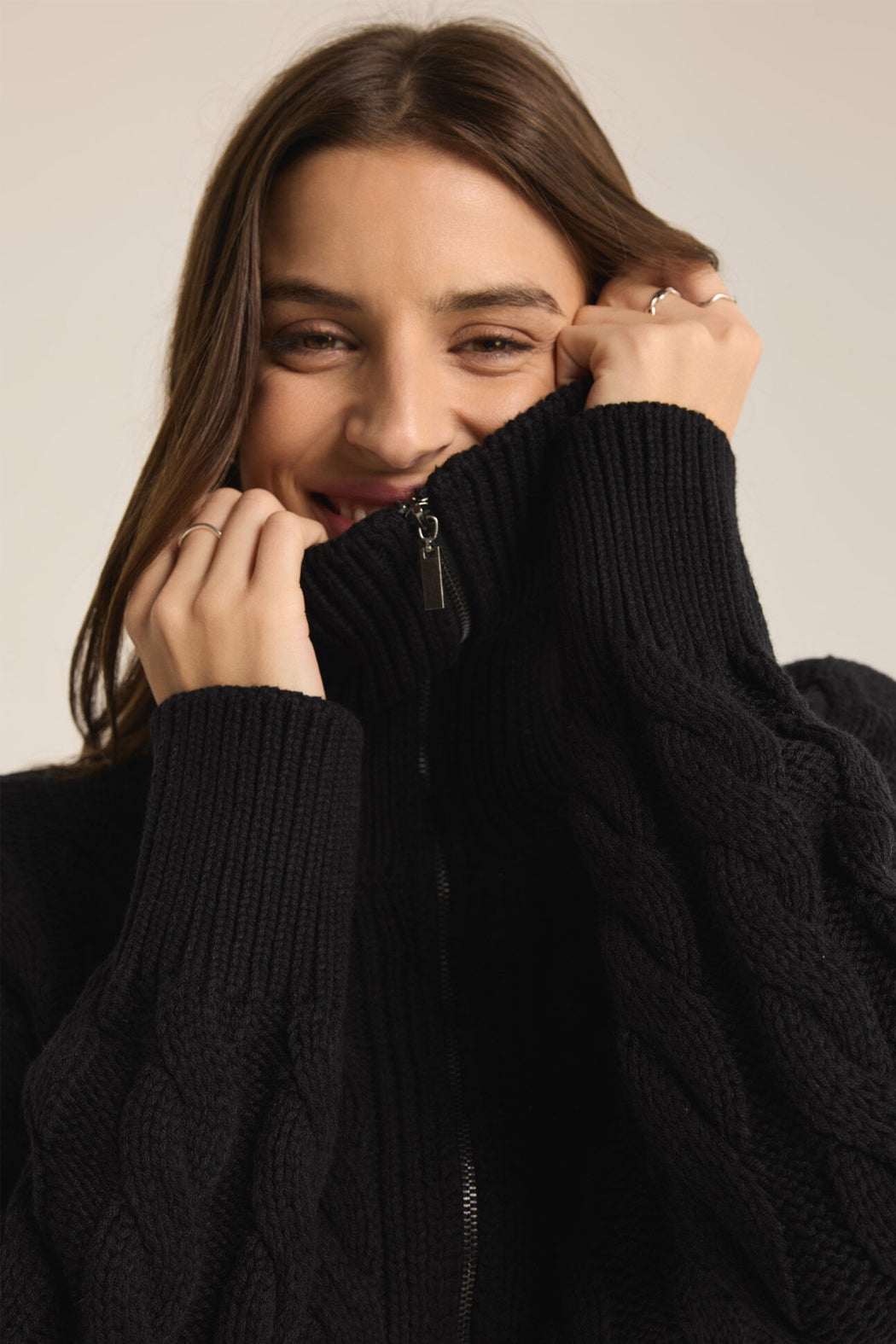 Hemingway Cable Zip Cardigan