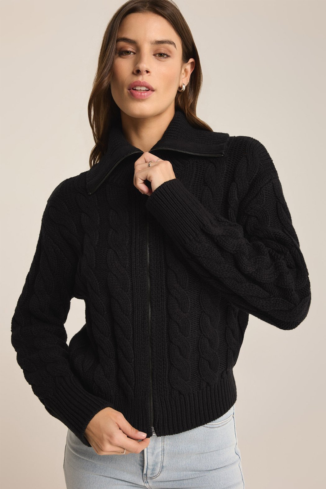 Hemingway Cable Zip Cardigan