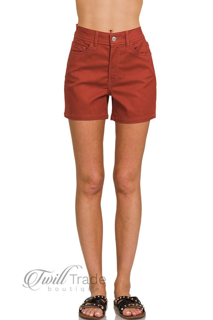 Rust Jean Shorts